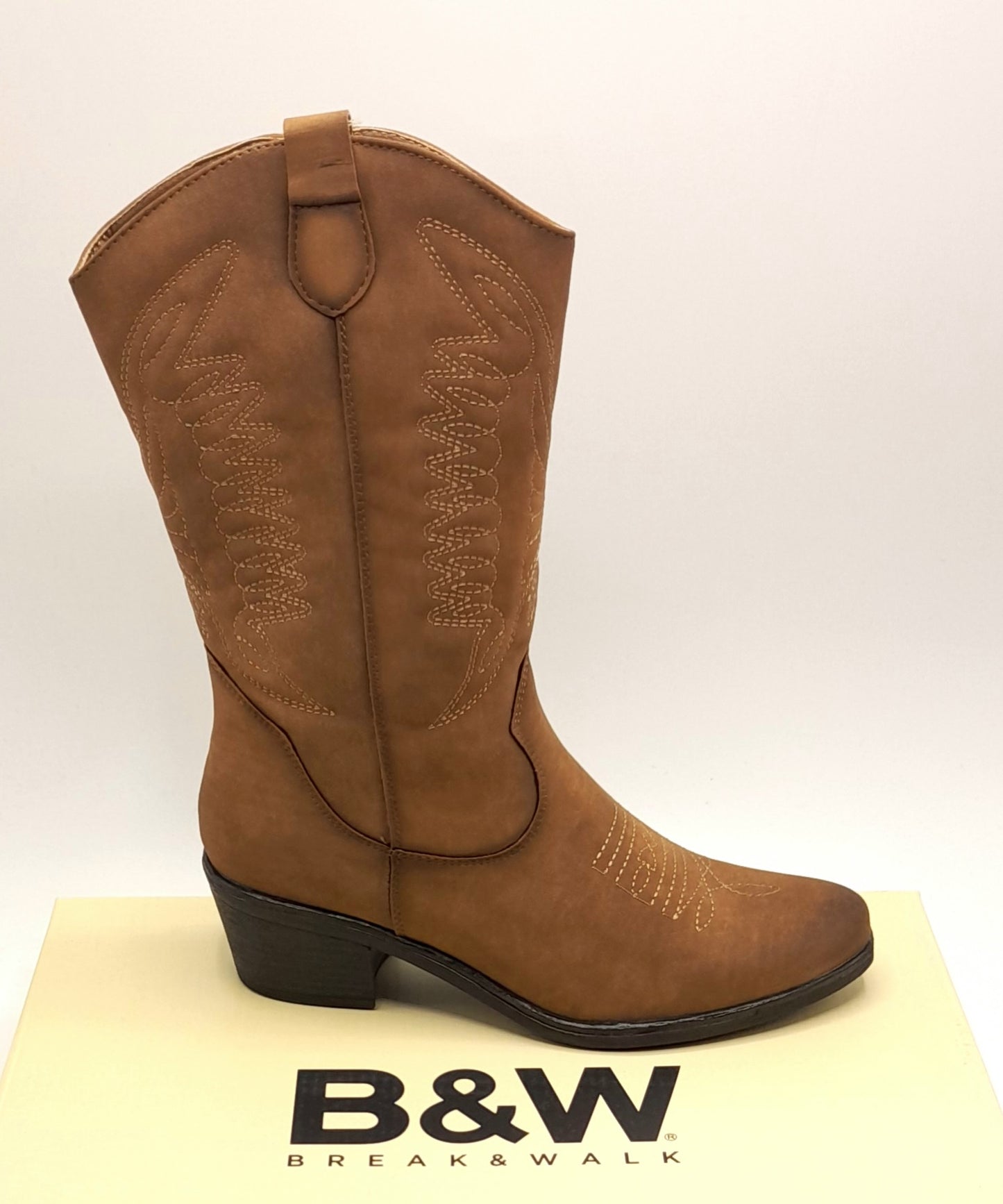 Botas Cowboy Nobuck B&W MI229020 Tan