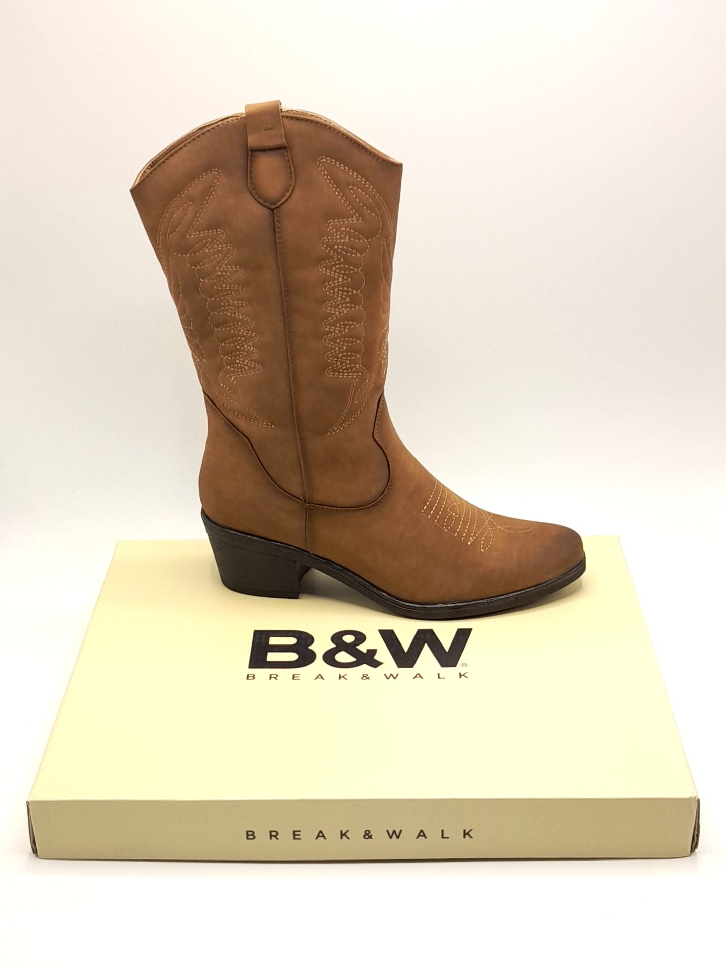 Botas Cowboy Nobuck B&W MI229020 Tan