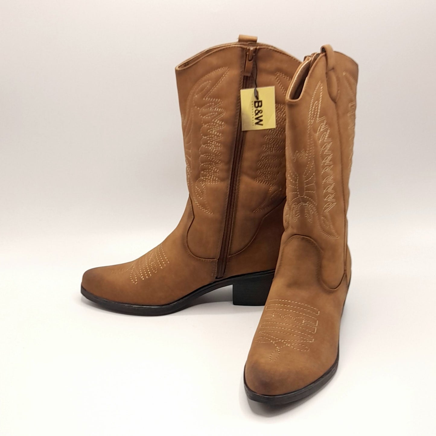 Botas Cowboy Nobuck B&W MI229020 Tan