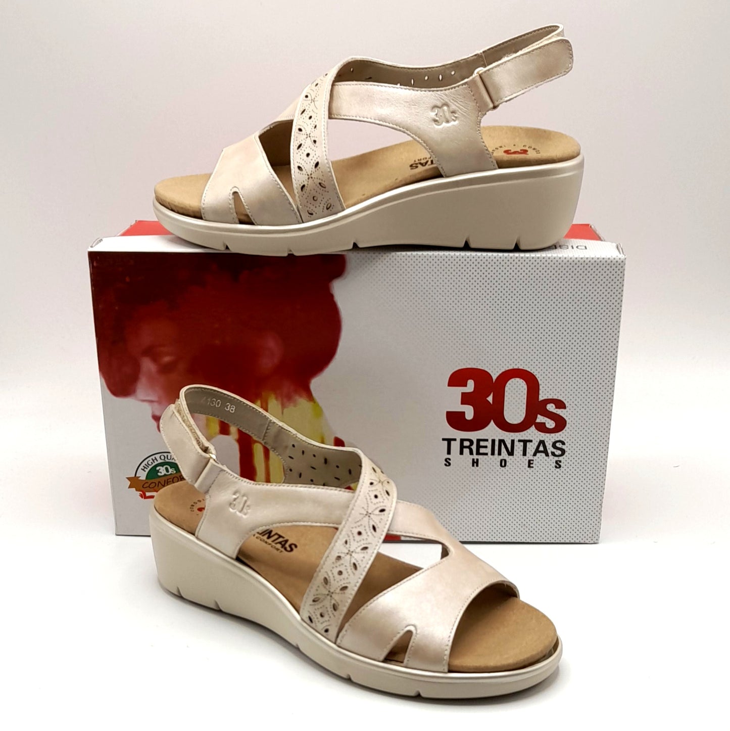 SANDALIA mujer cuña TREINTAS 4130