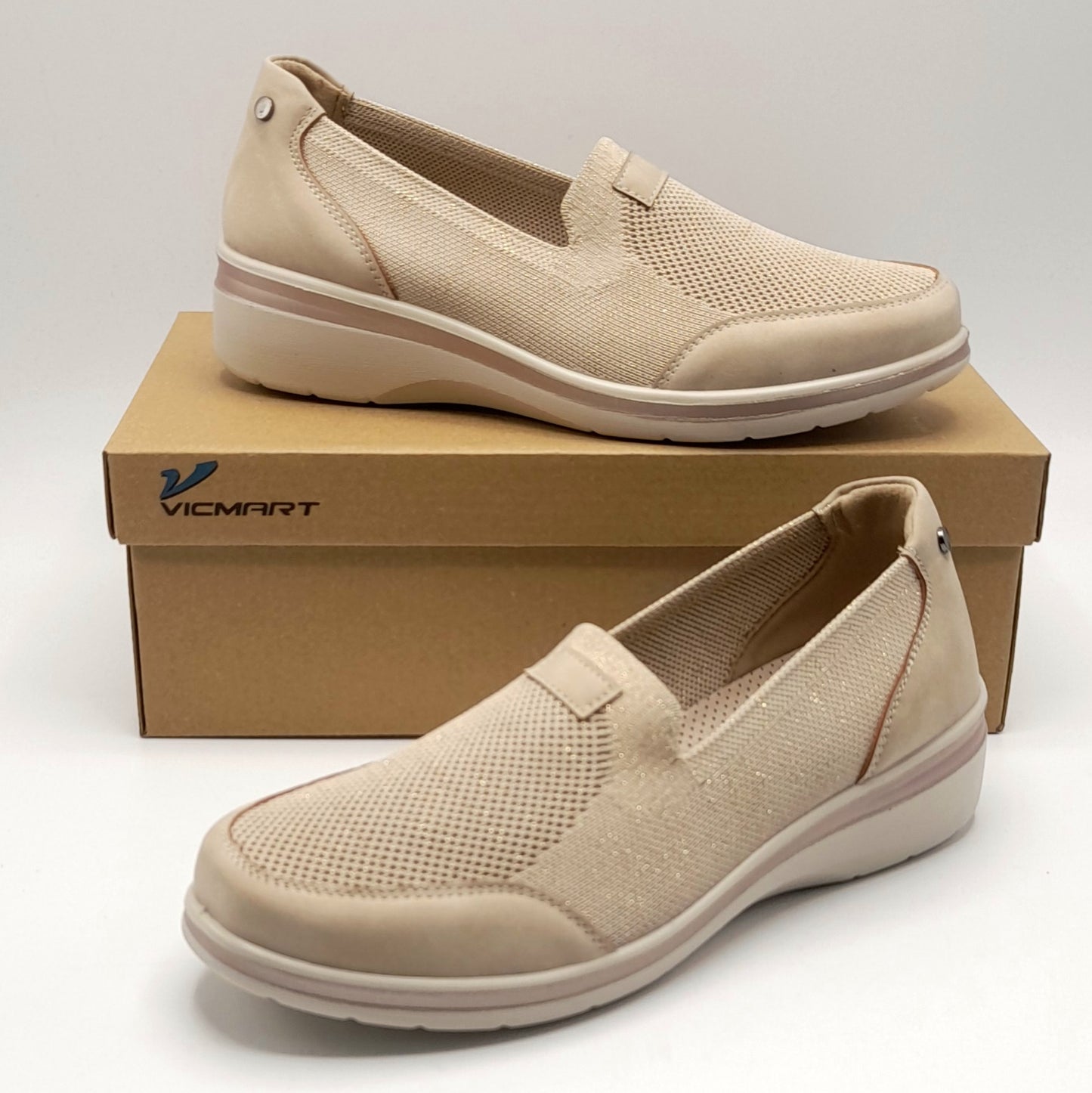 Mocasín mujer VICMART 306 Beige