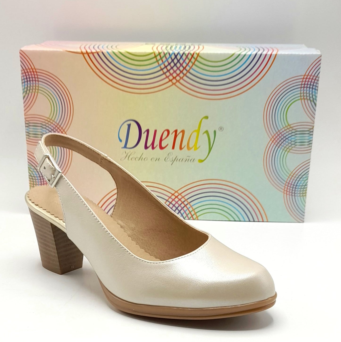 Zapato mujer Duendy 101 Beige Platino