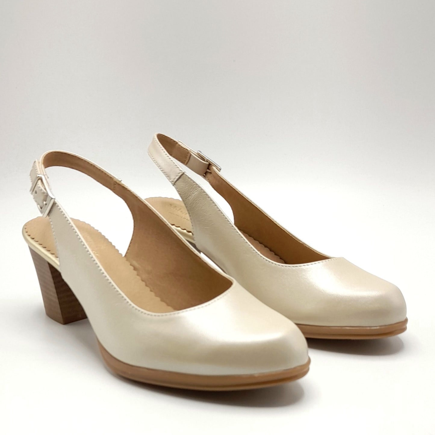 Zapato mujer Duendy 101 Beige Platino
