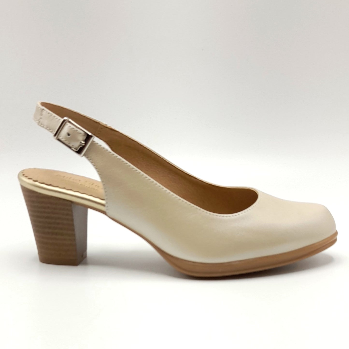 Zapato mujer Duendy 101 Beige Platino