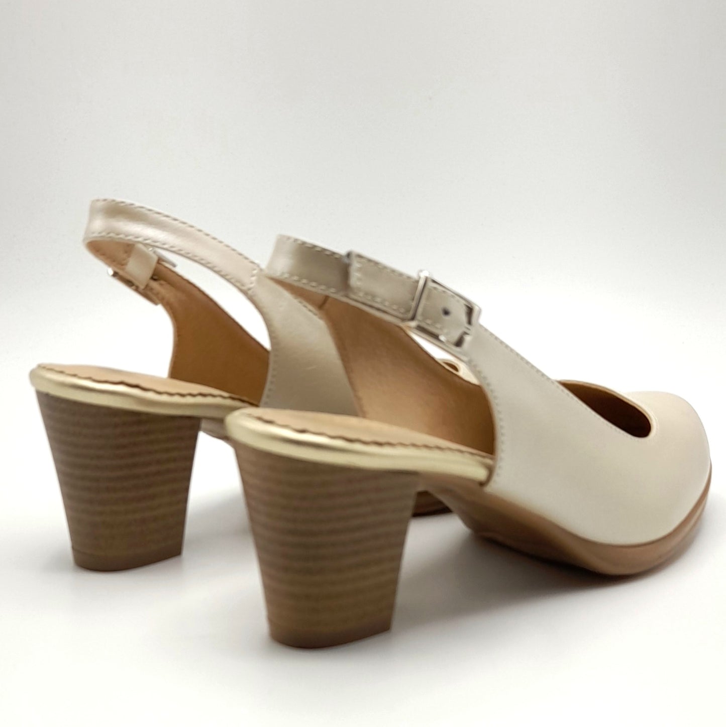 Zapato mujer Duendy 101 Beige Platino
