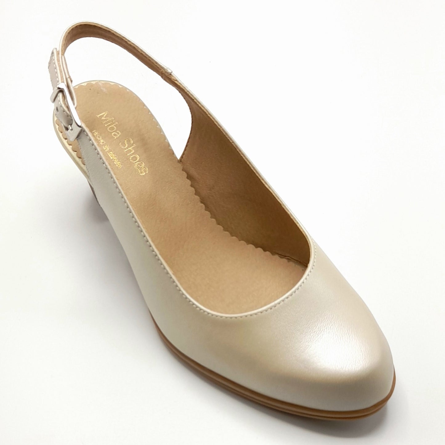 Zapato mujer Duendy 101 Beige Platino
