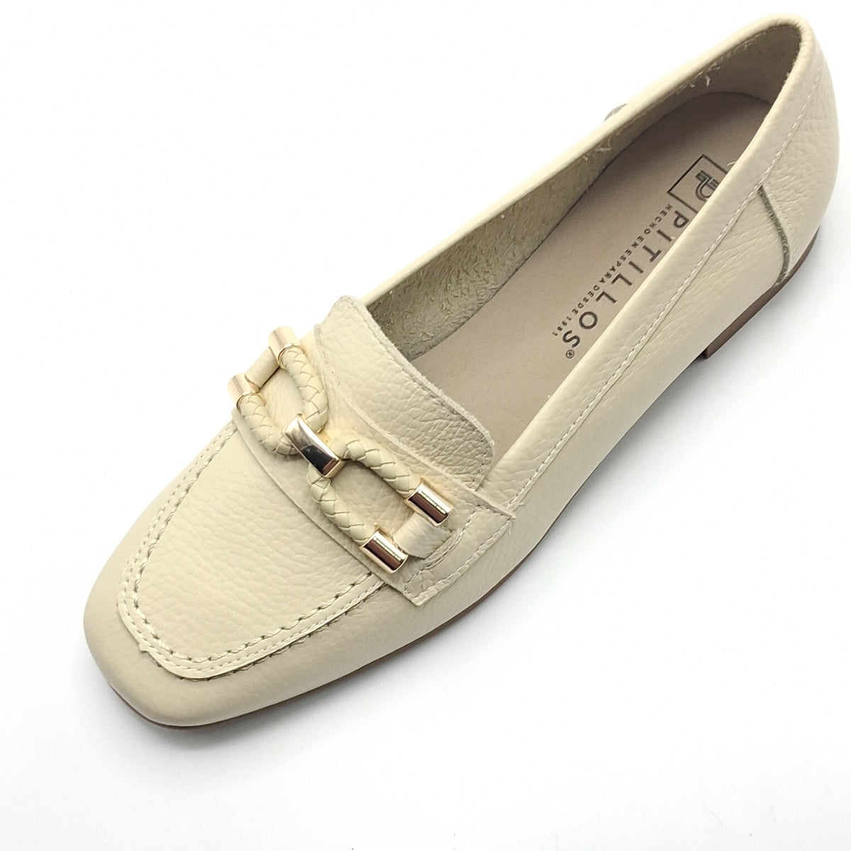 MOCASÍN MUJER PITILLOS 11140 CREMA