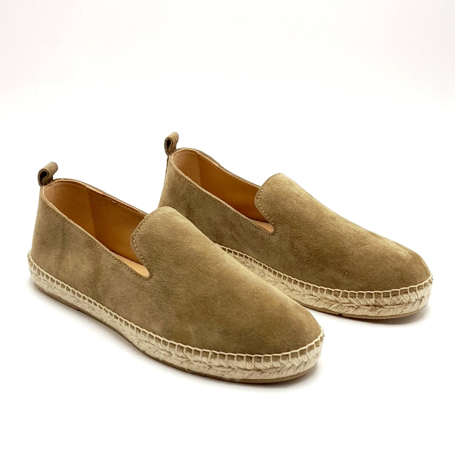 Alpargatas esparto hombre piel KAKI 575