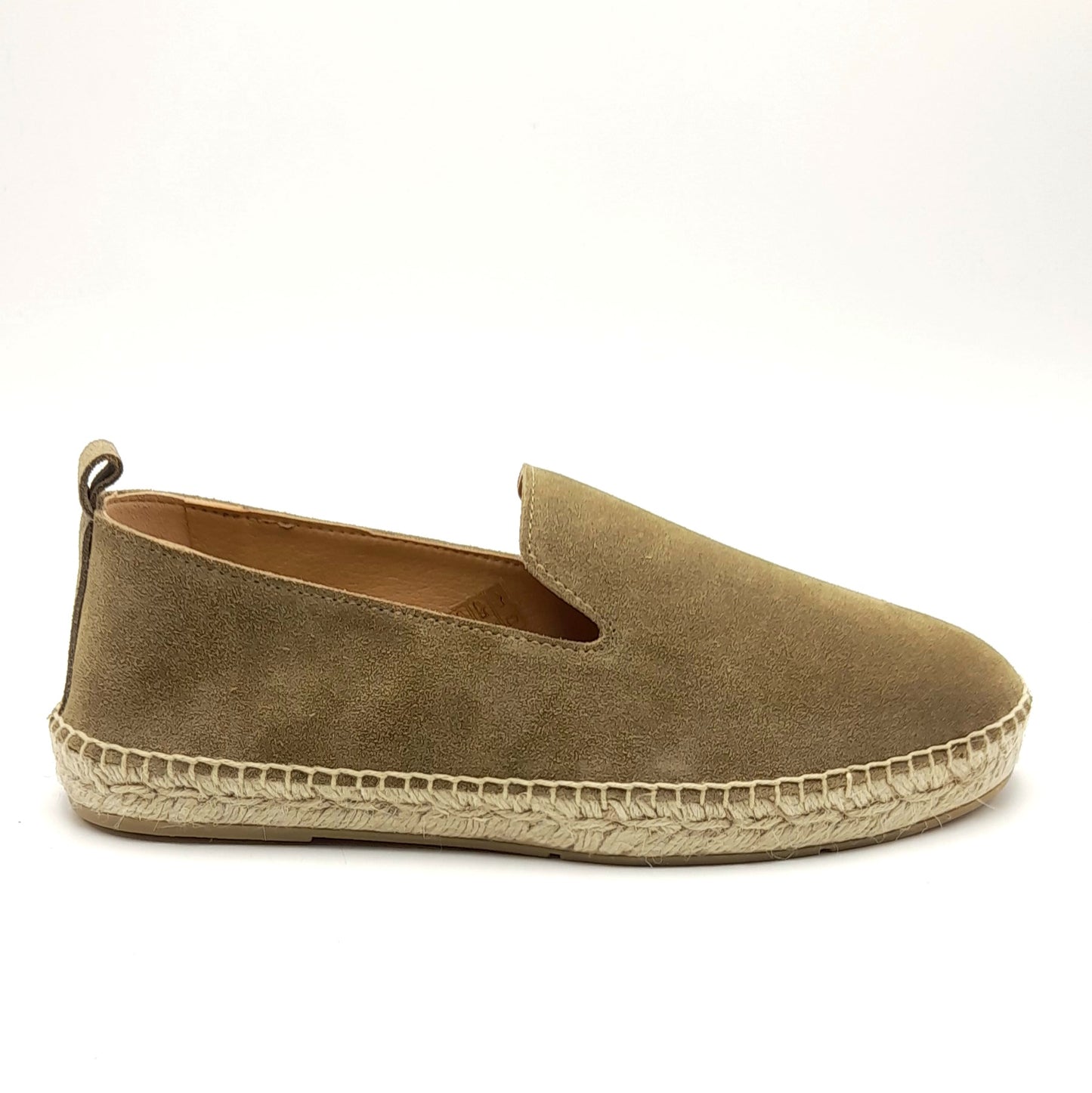 Alpargatas esparto hombre piel KAKI 575