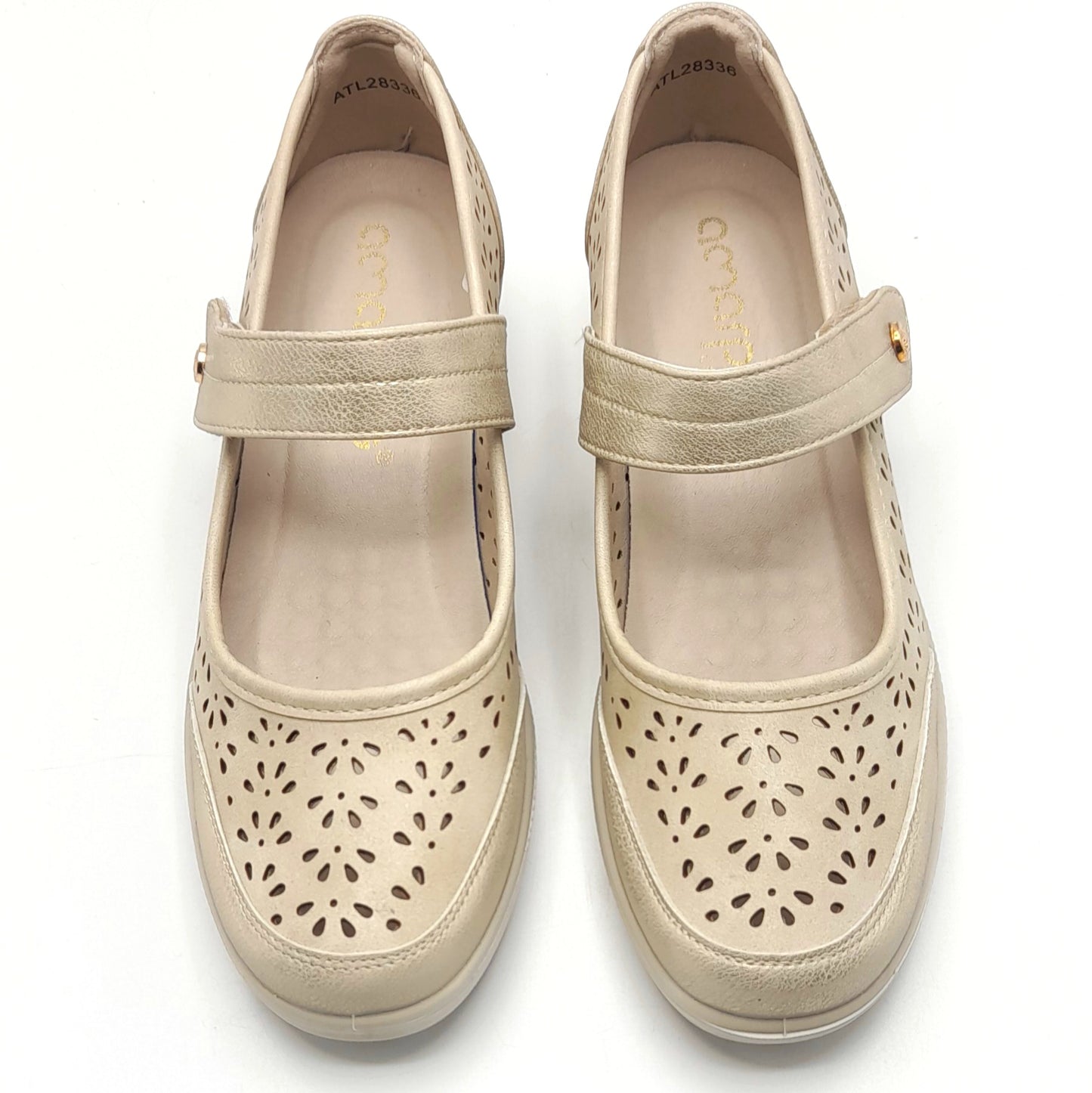 Merceditas Cuña AMARPIES ATL28336 BEIGE