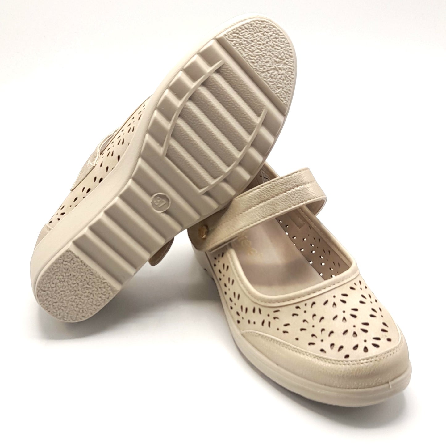 Merceditas Cuña AMARPIES ATL28336 BEIGE