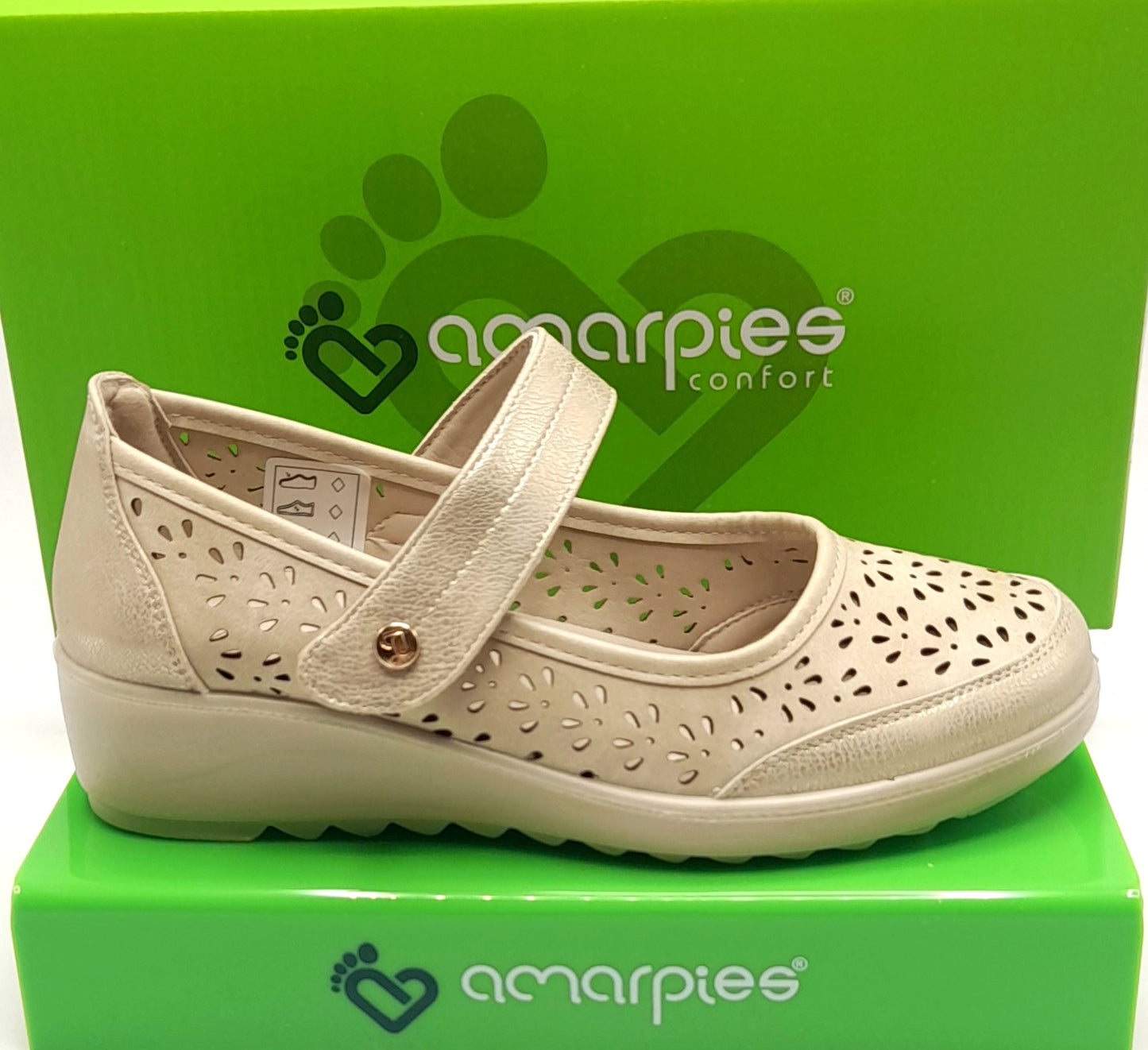 Merceditas Cuña AMARPIES ATL28336 BEIGE