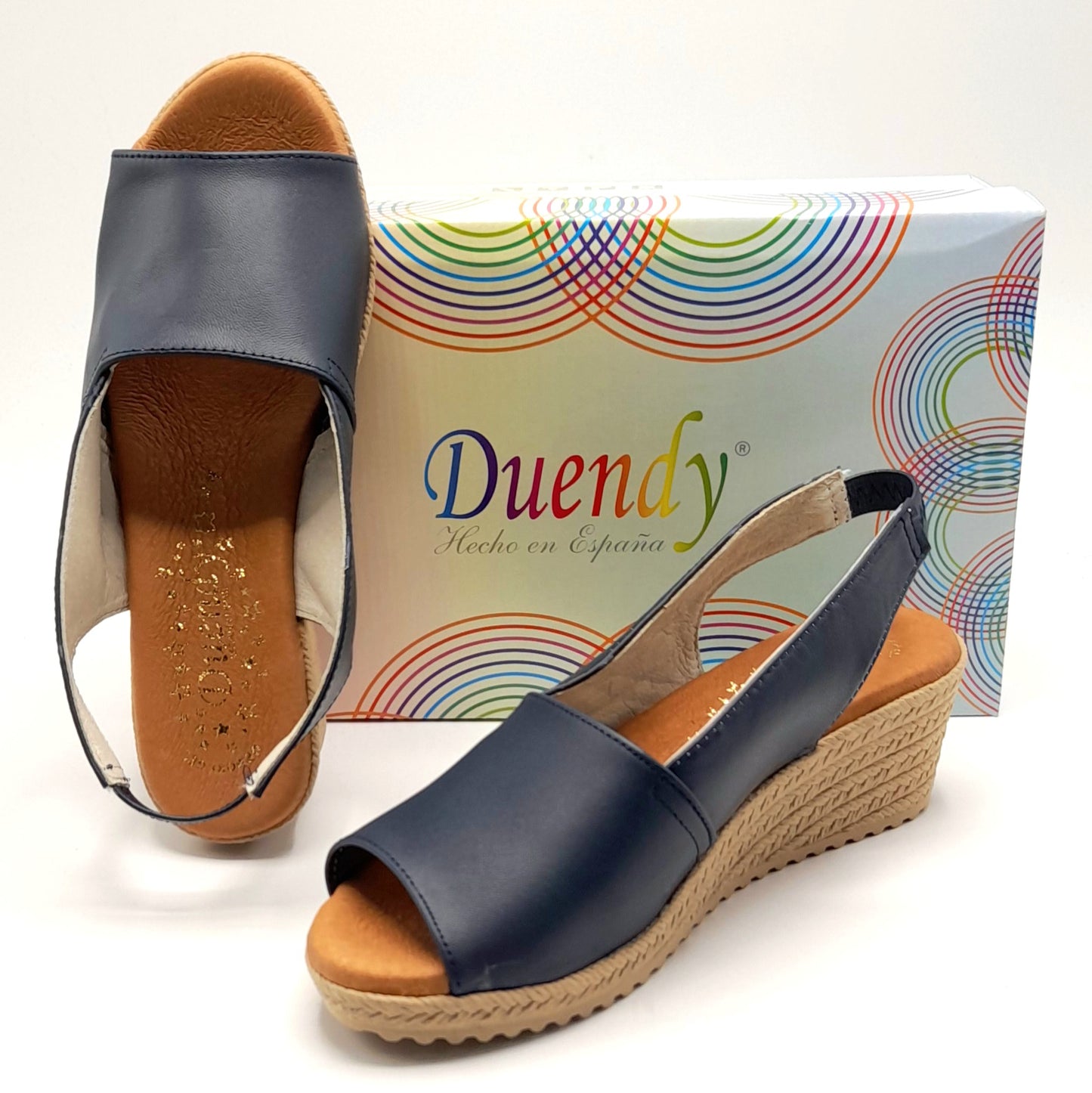 Sandalia Cuña mujer Duendy 3825 Marino