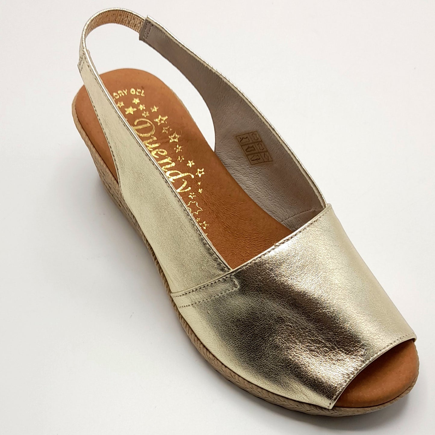 Sandalia Cuña mujer Duendy 3825 Oro