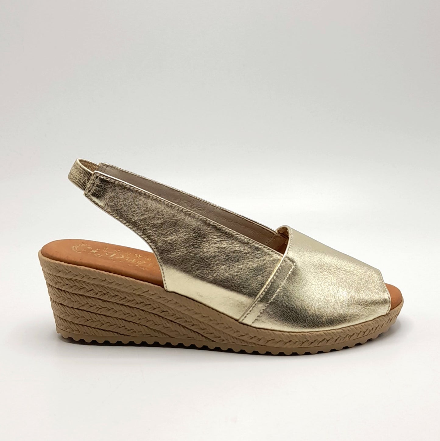 Sandalia Cuña mujer Duendy 3825 Oro