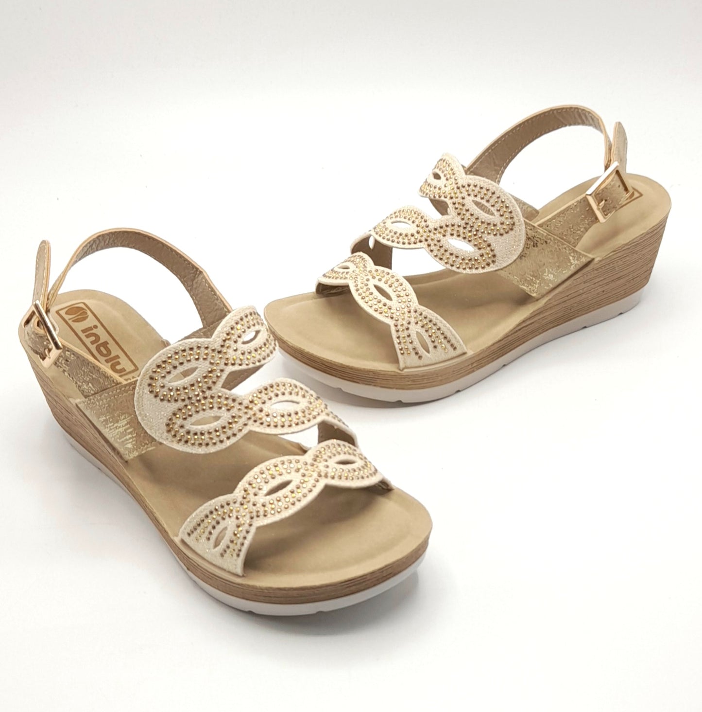Sandalia mujer INBLU PLATINO ORO