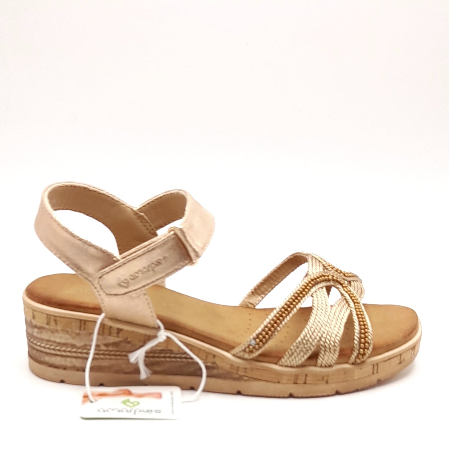 Sandalias cuña AMARPIES ABZ28644 bronce