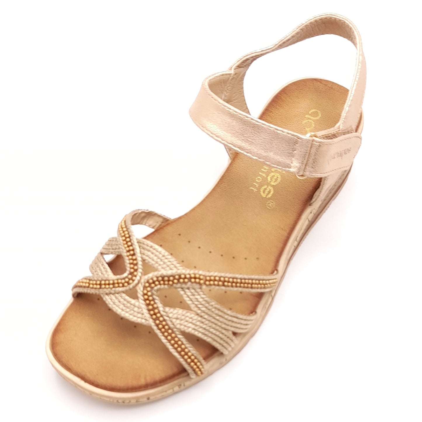 Sandalias cuña AMARPIES ABZ28644 bronce