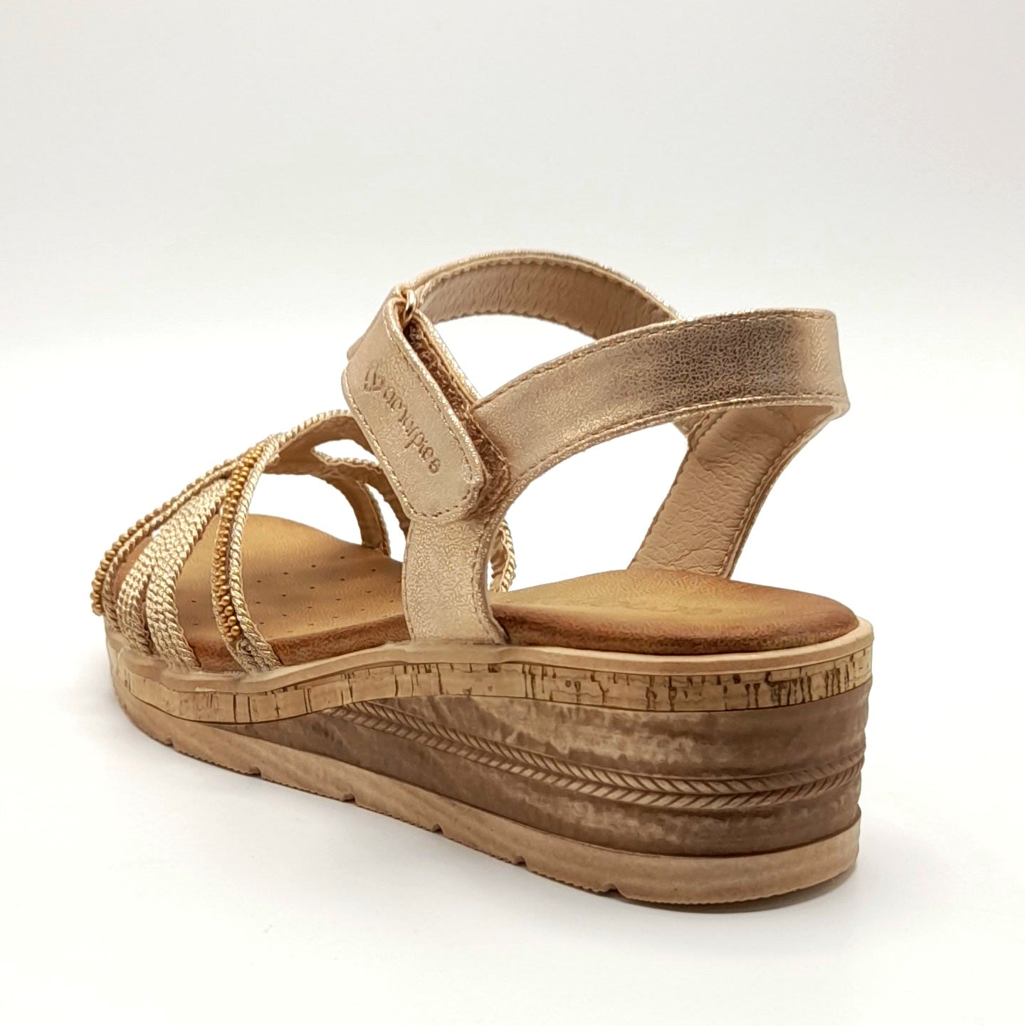 Sandalias cuña AMARPIES ABZ28644 bronce