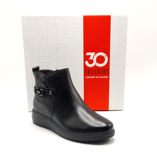 Botín Cuña mujer TREINTAS SHOES 4407 Negro