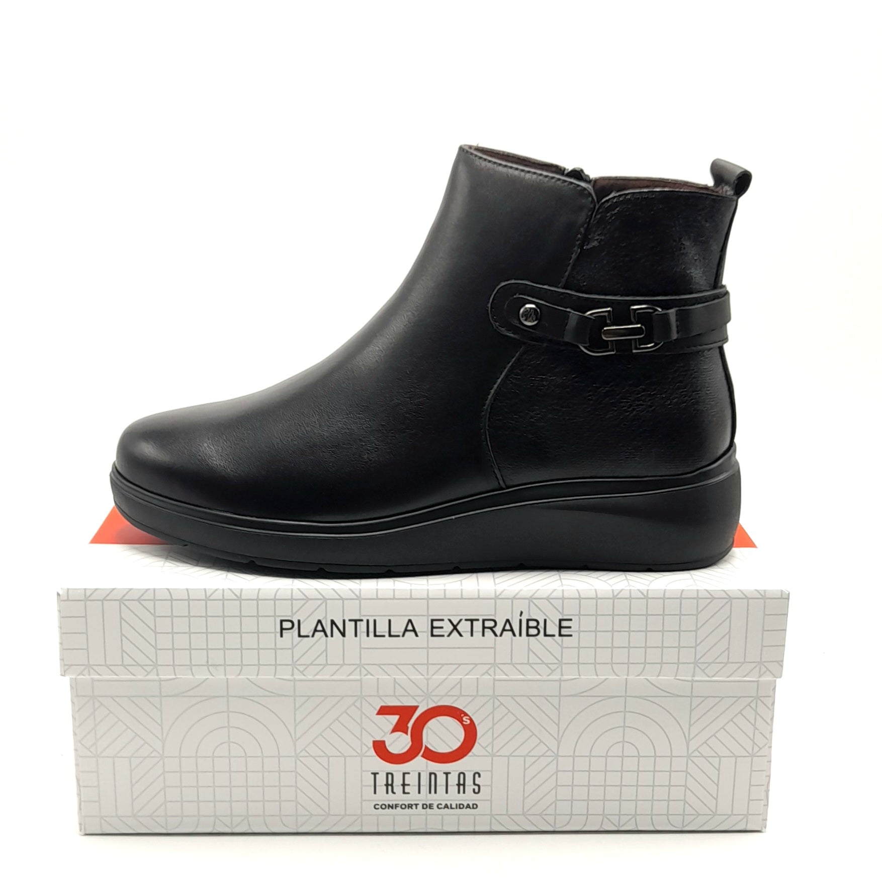 Botín Cuña mujer TREINTAS SHOES 4407 Negro