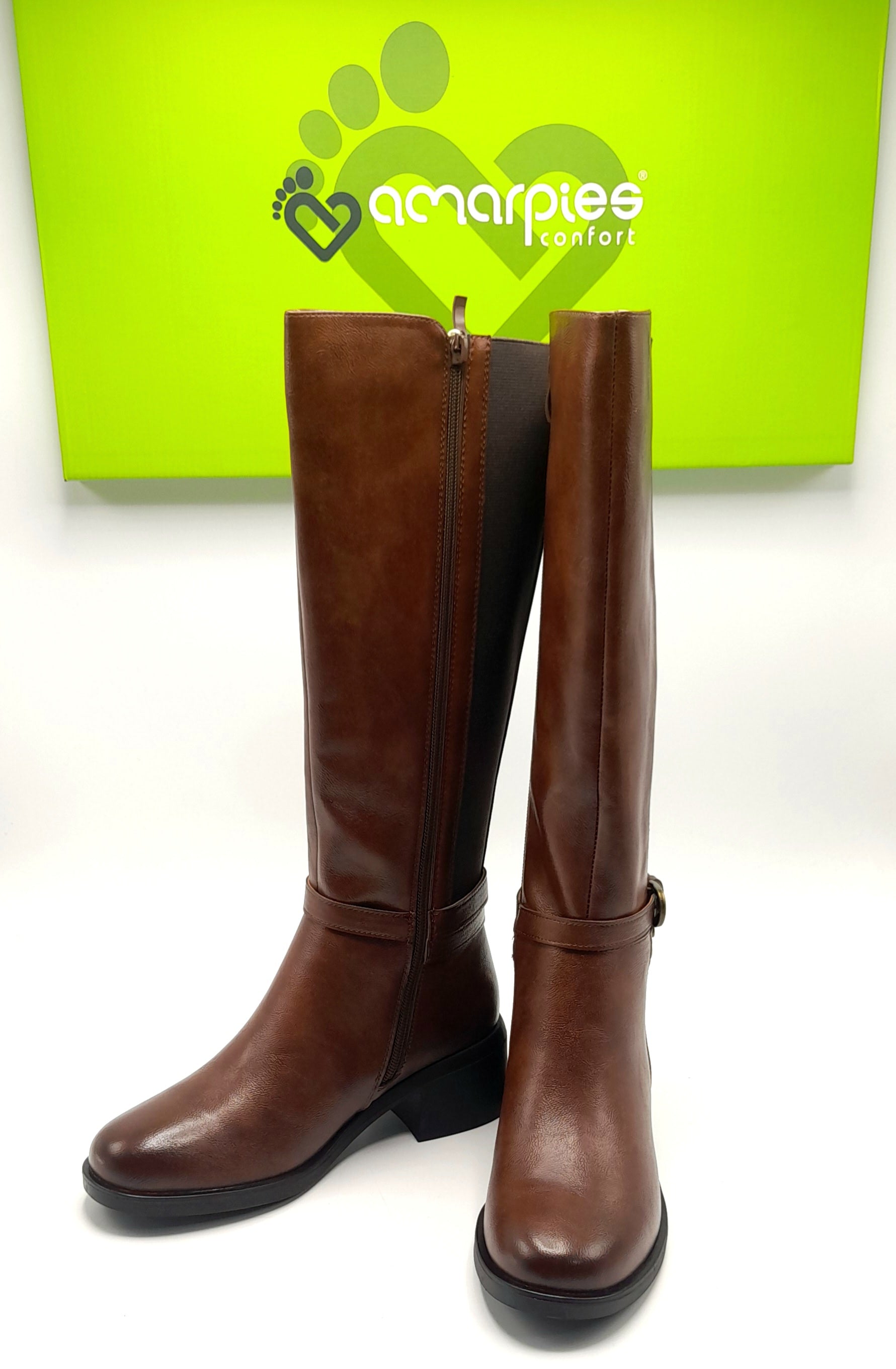 BOTAS MUJER AMARPIES AHS29488 CUERO
