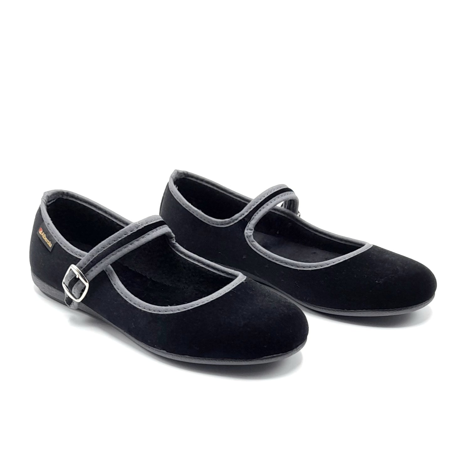 Merceditas hebilla Alberola 78 Verde Botella y Negro