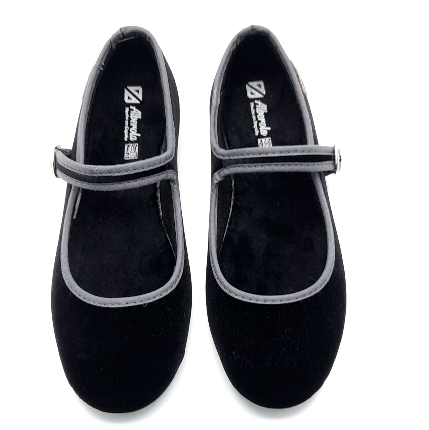 Merceditas hebilla Alberola 78 Verde Botella y Negro