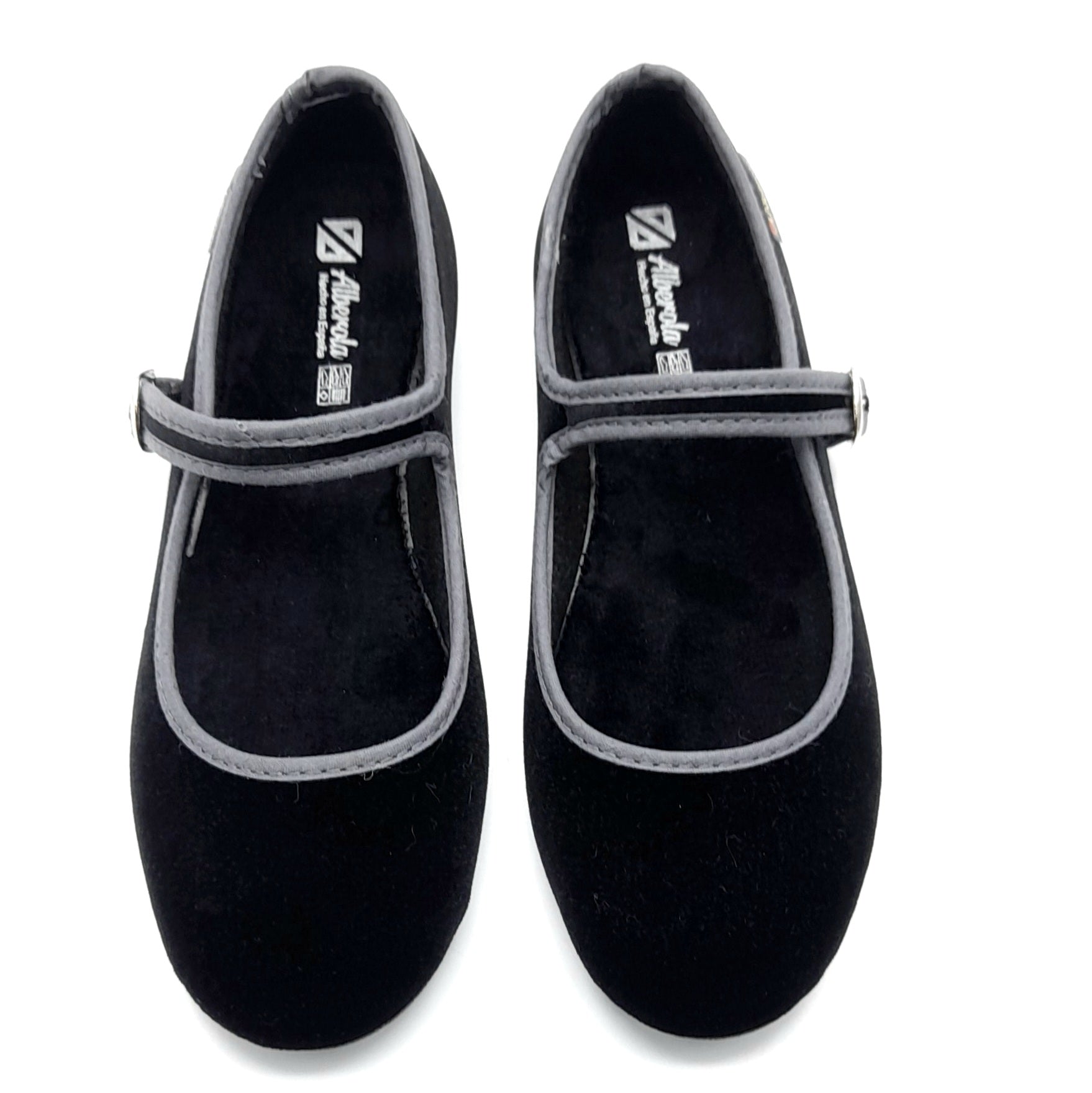 Merceditas hebilla Alberola 78 Verde Botella y Negro