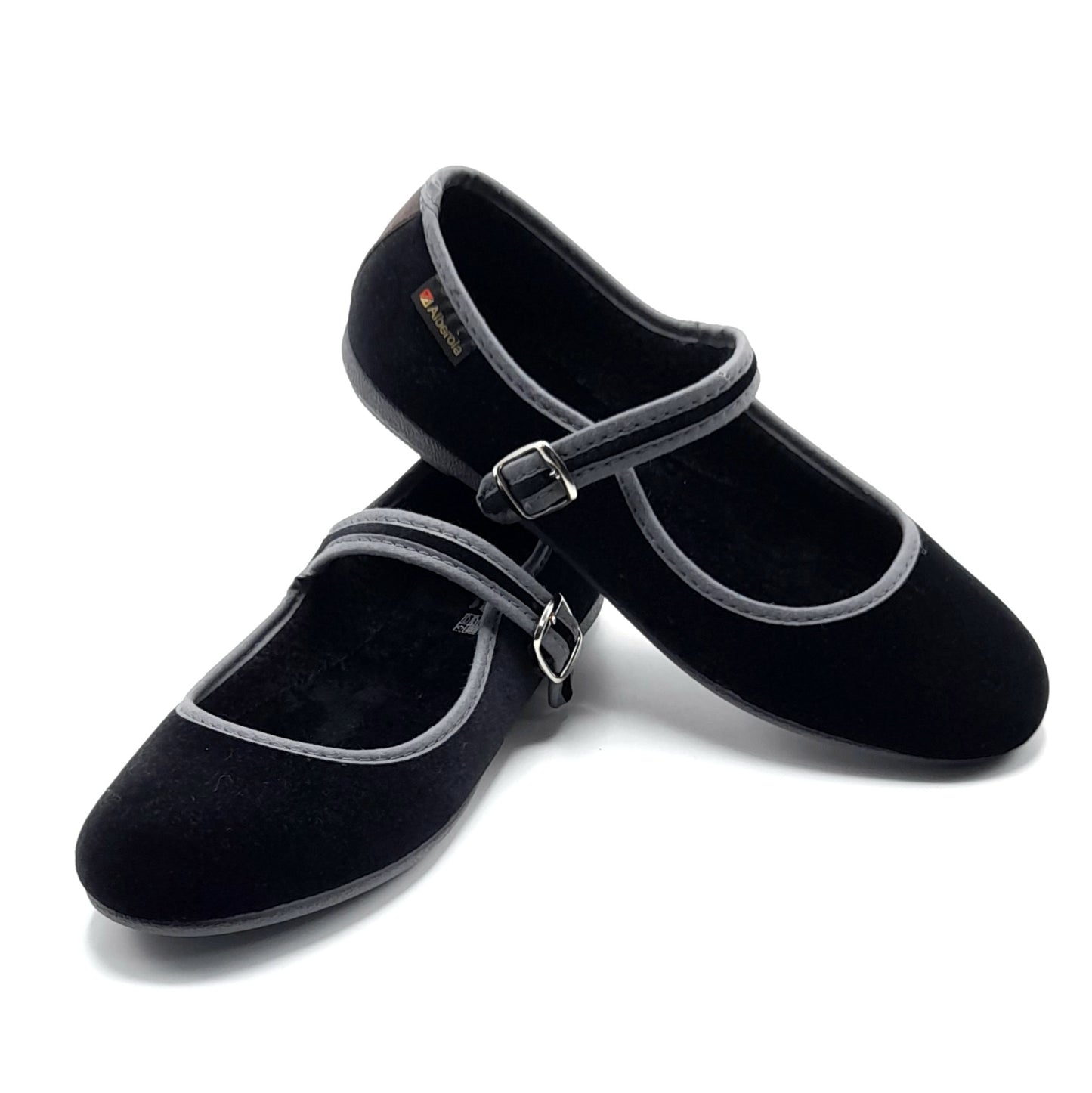 Merceditas hebilla Alberola 78 Verde Botella y Negro