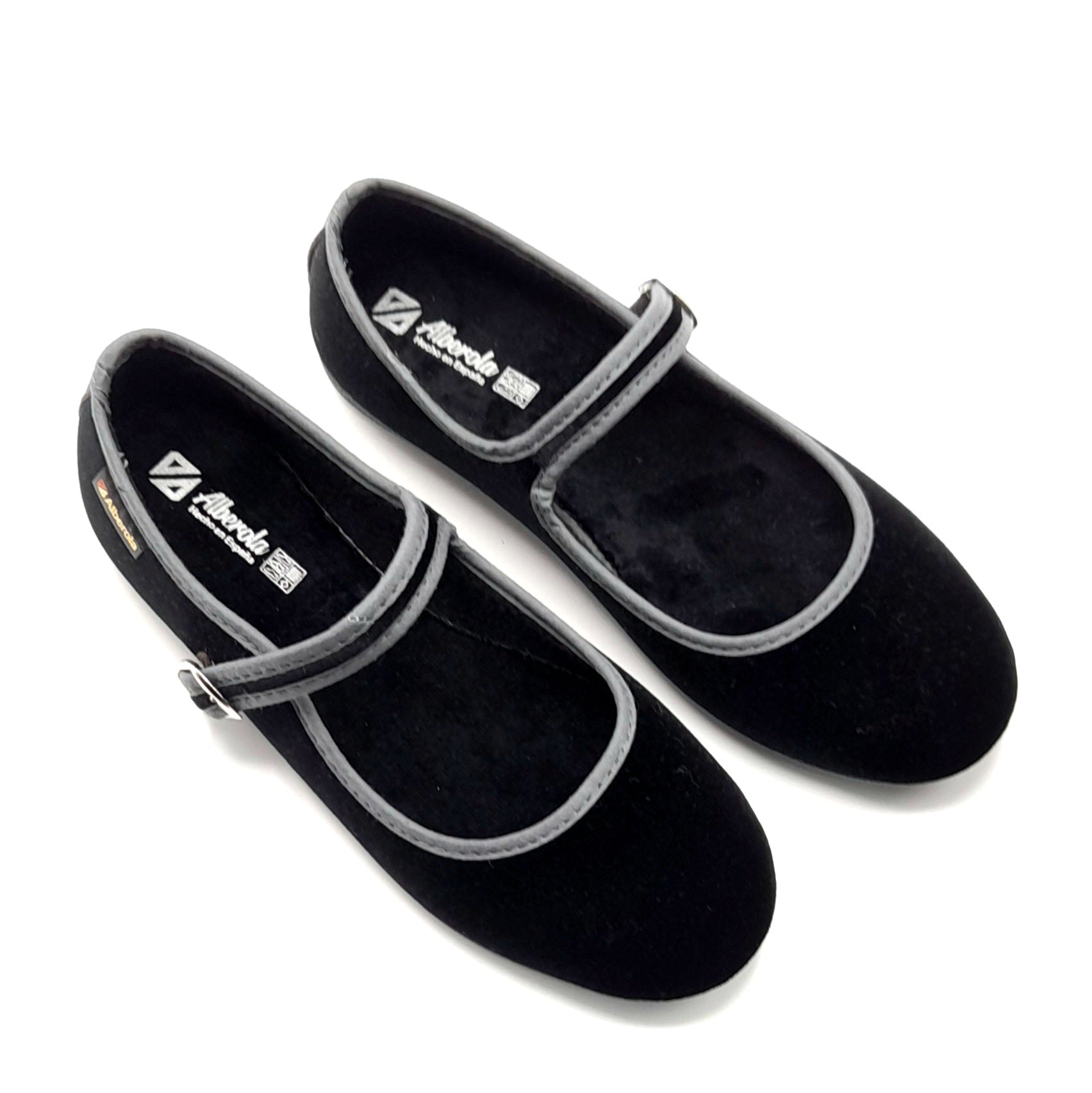 Merceditas hebilla Alberola 78 Verde Botella y Negro