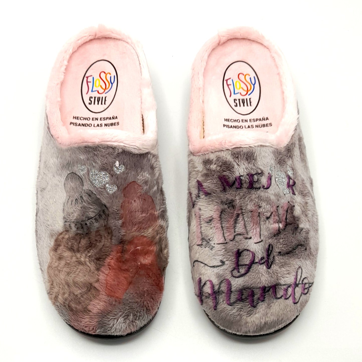 Zapatillas de casa mujer FLOSSY 26-283 La mejor MAMÁ del MUNDO  ROSA