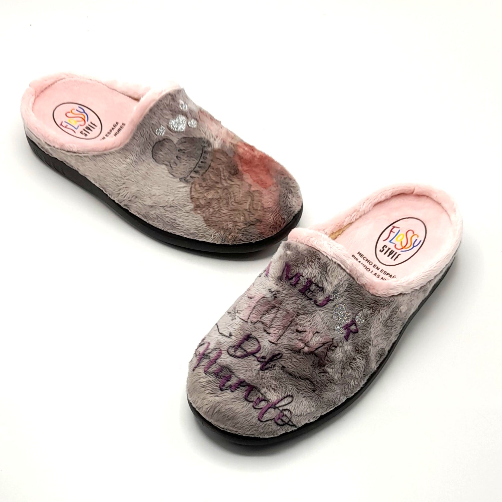 Zapatillas de casa mujer FLOSSY 26-283 La mejor MAMÁ del MUNDO  ROSA