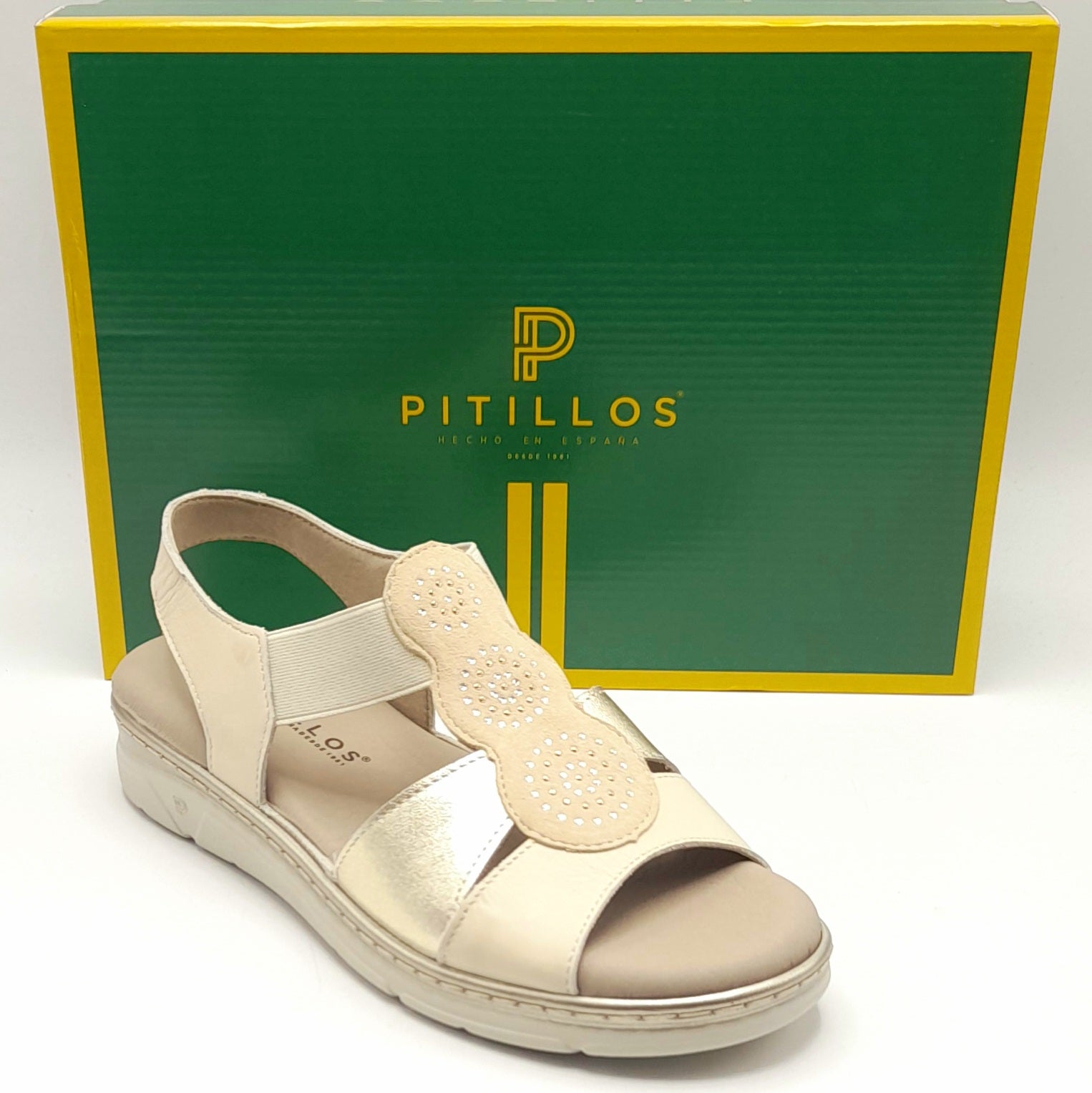 Sandalias mujer PITILLOS 11002 CREMA