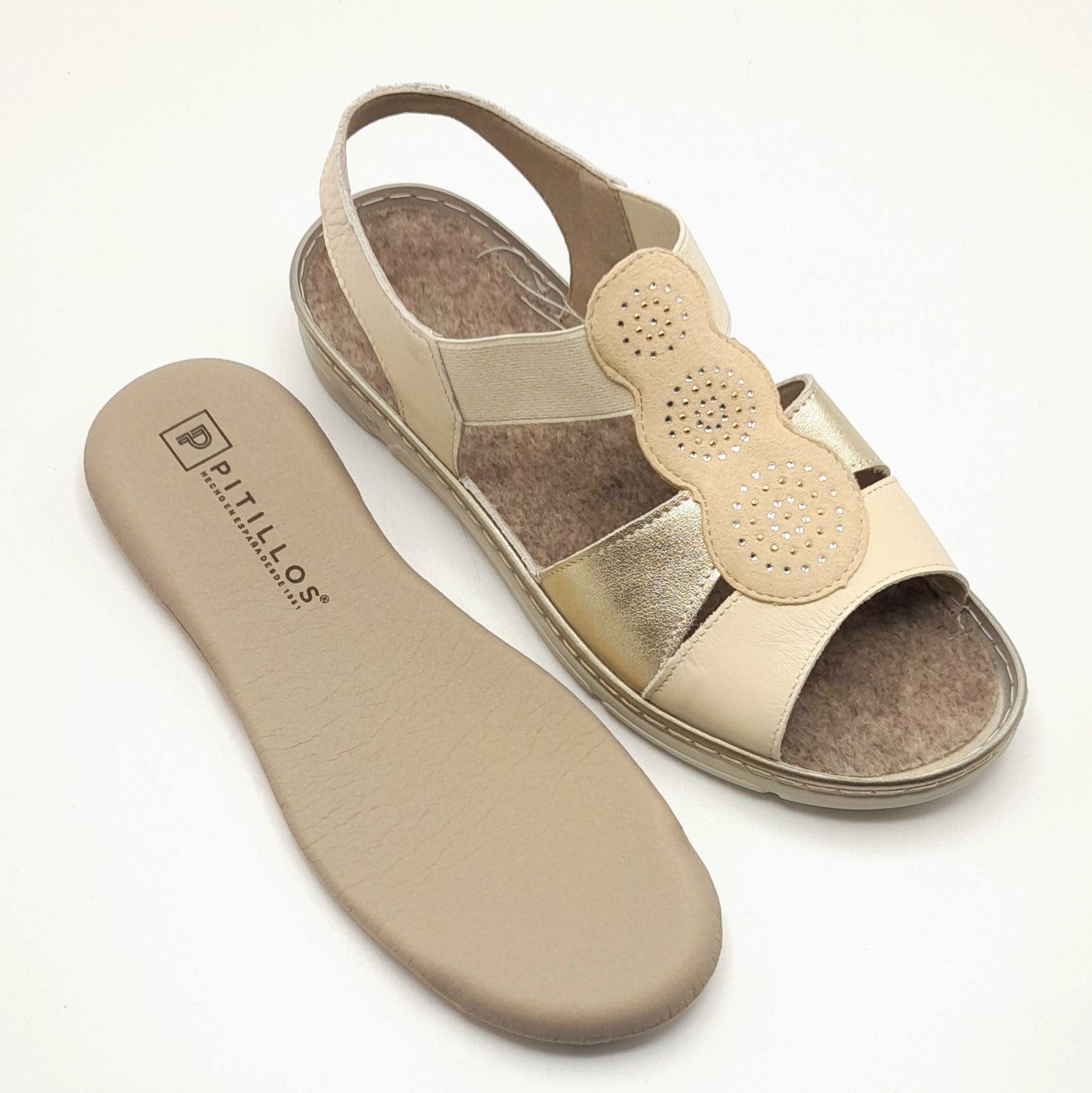 Sandalias mujer PITILLOS 11002 CREMA