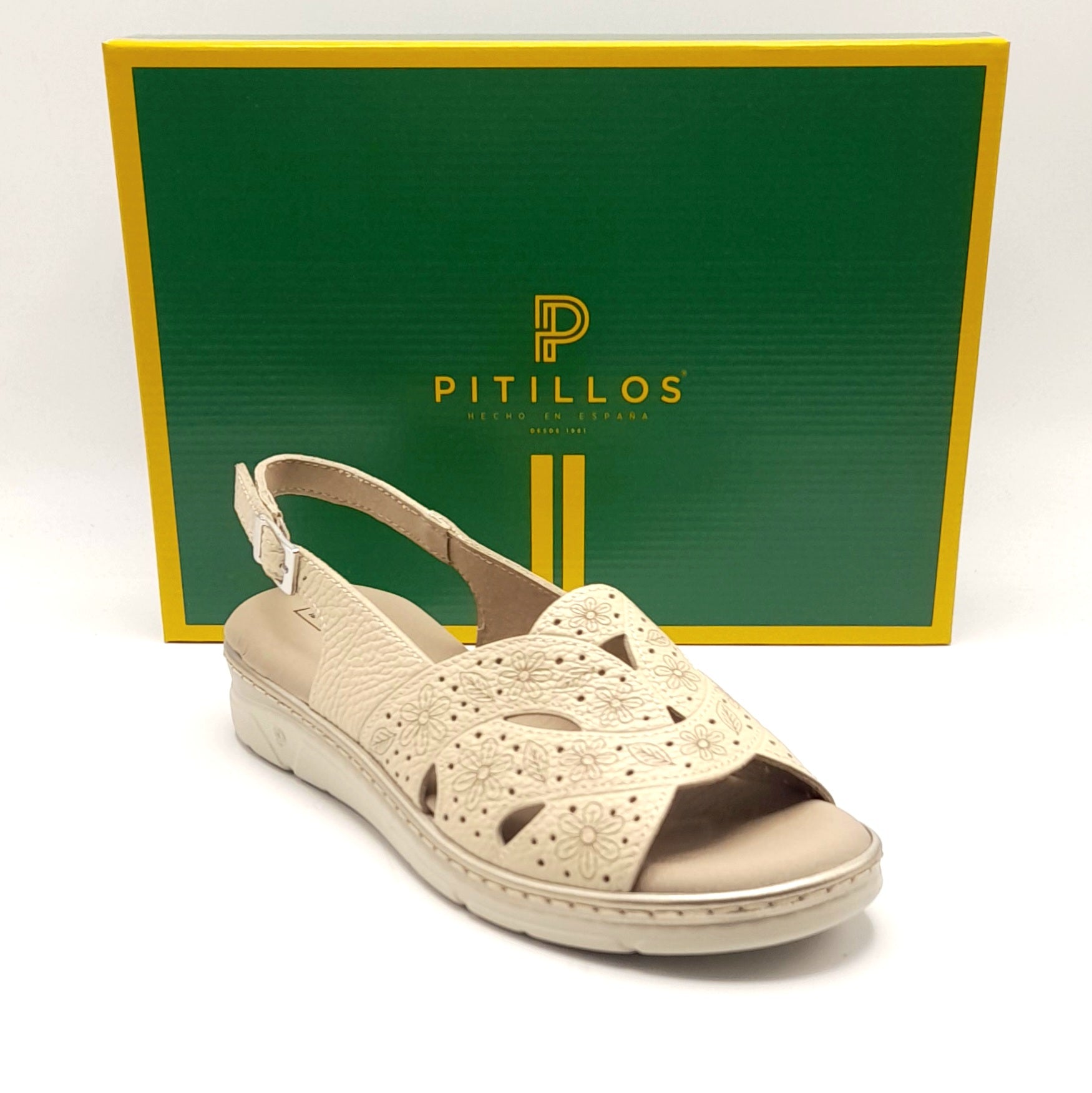 Sandalias mujer PITILLOS 11001 CREMA