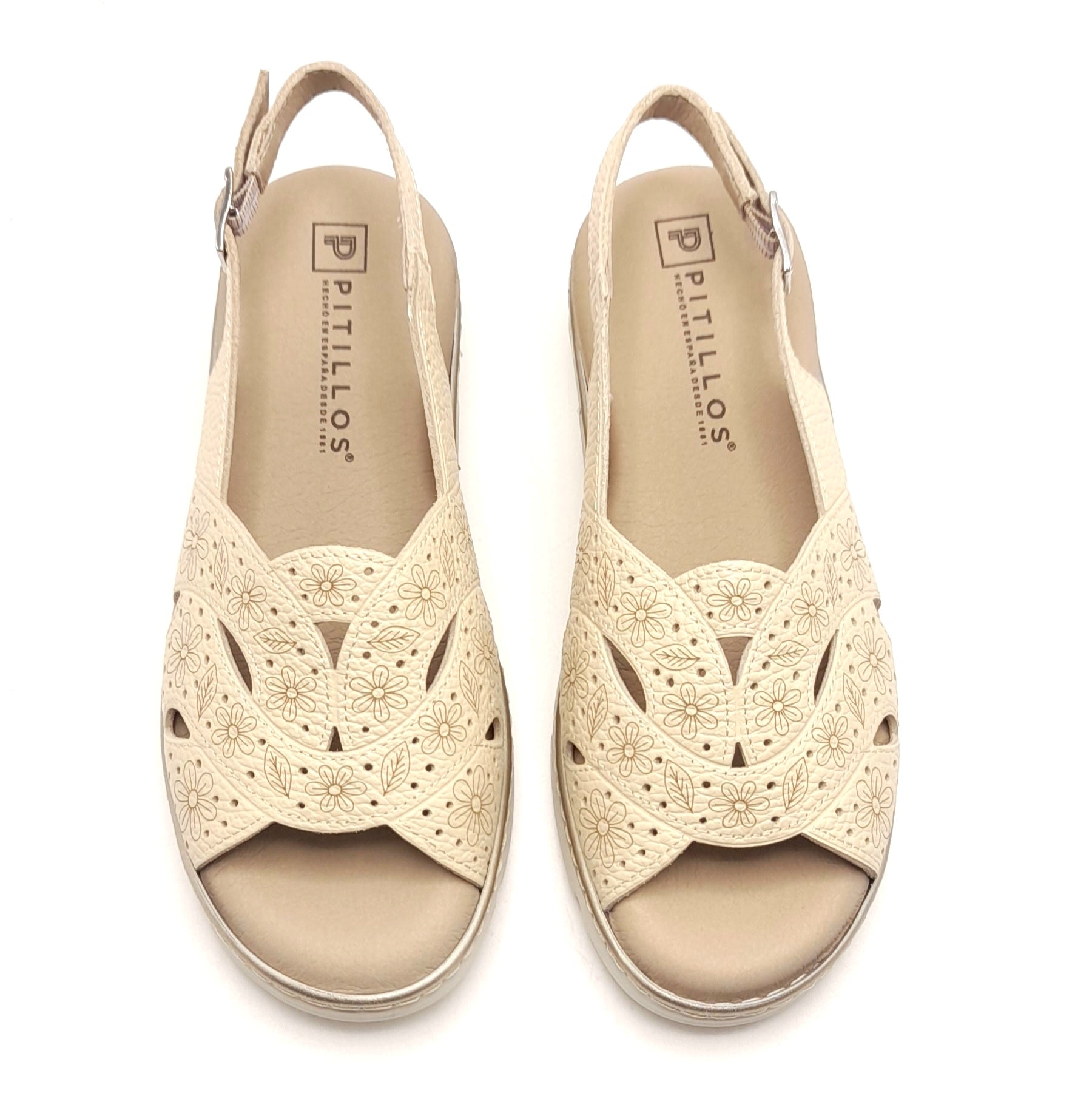Sandalias mujer PITILLOS 11001 CREMA
