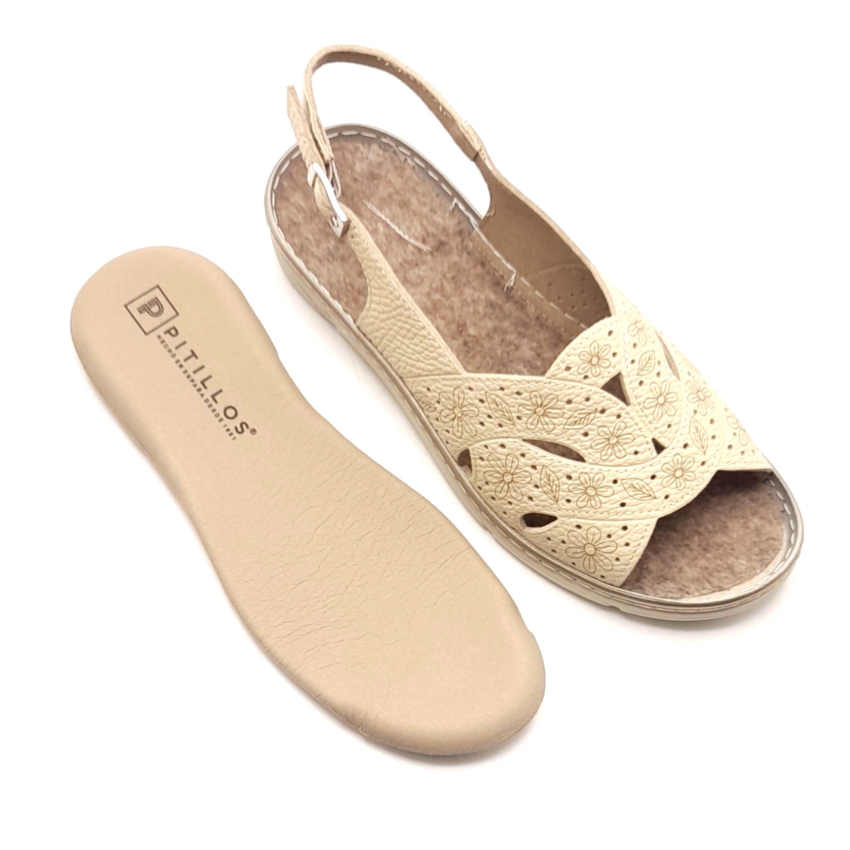 Sandalias mujer PITILLOS 11001 CREMA