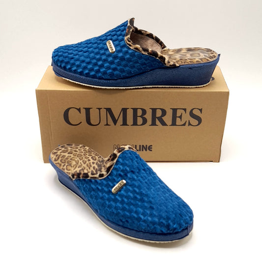 Zapatillas casa mujer CUMBRES 22205  Azulón