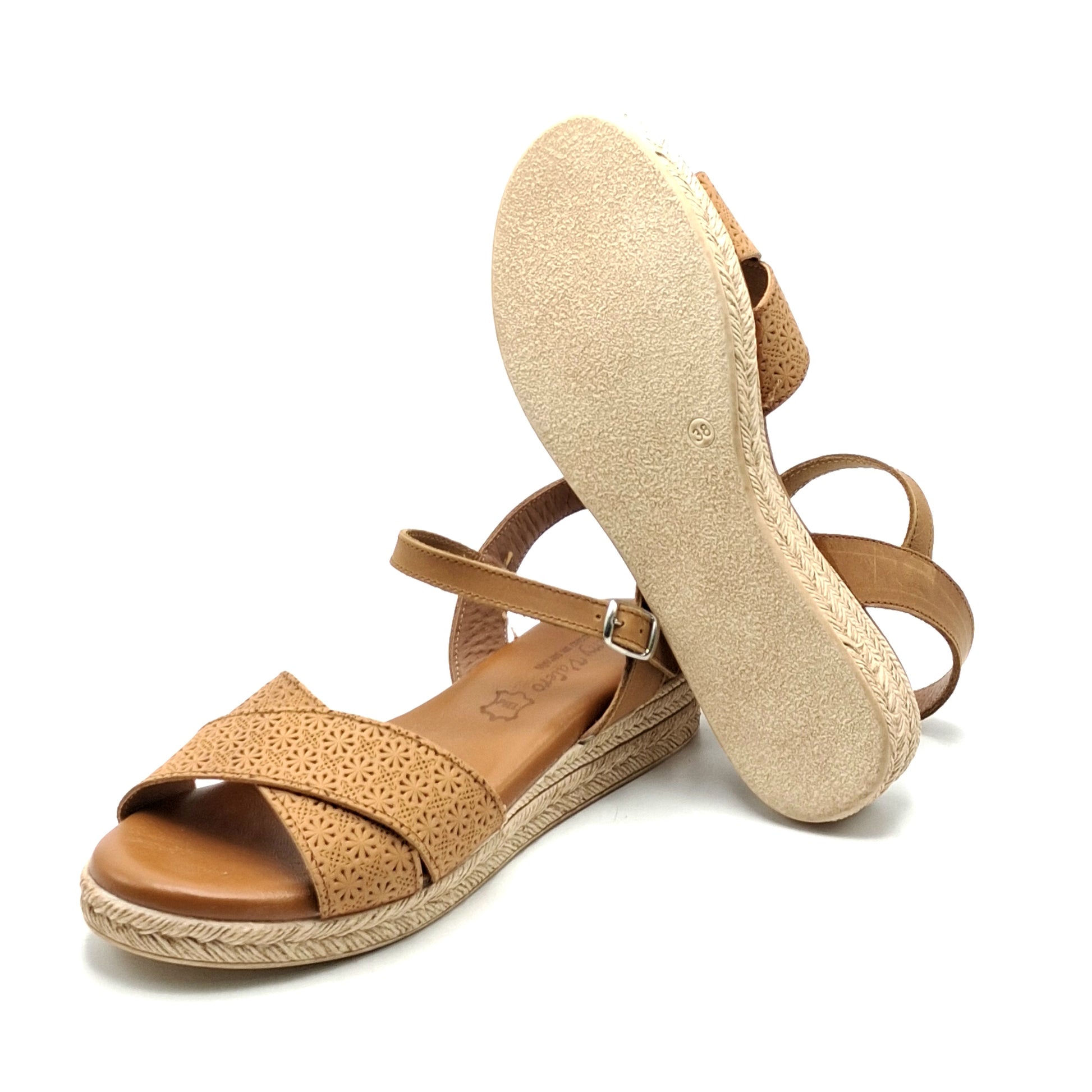 Sandalias mujer Fanny Valero 411 CANELA