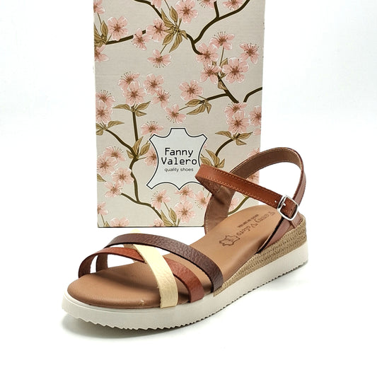 Sandalias mujer Fanny Valero 300 Nuez