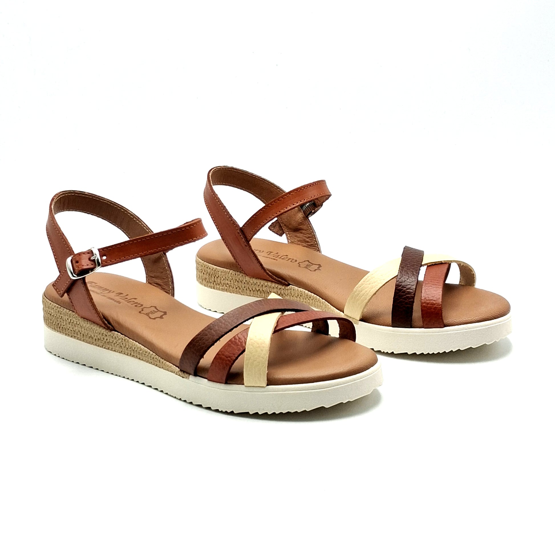 Sandalias mujer Fanny Valero 300 Nuez