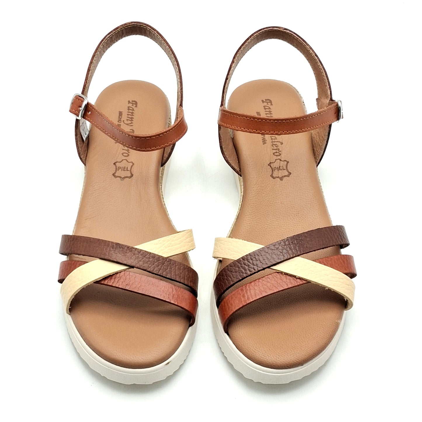 Sandalias mujer Fanny Valero 300 Nuez