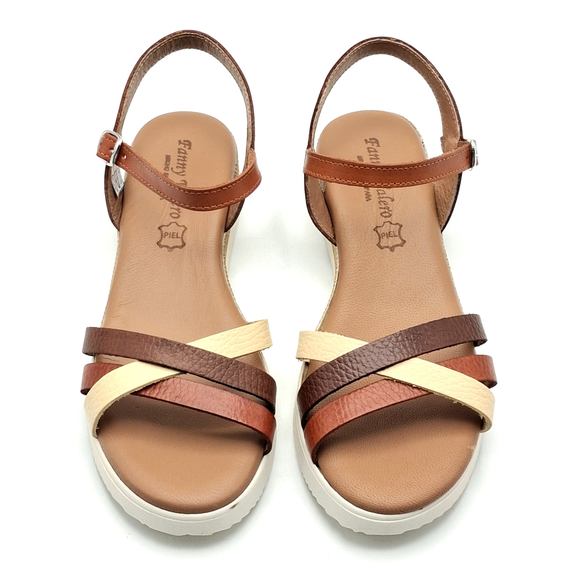Sandalias mujer Fanny Valero 300 Nuez