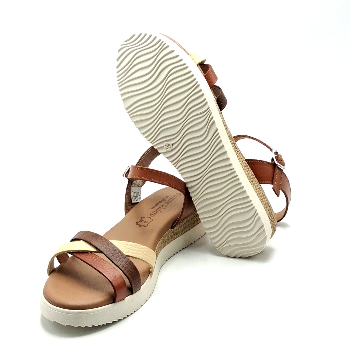 Sandalias mujer Fanny Valero 300 Nuez