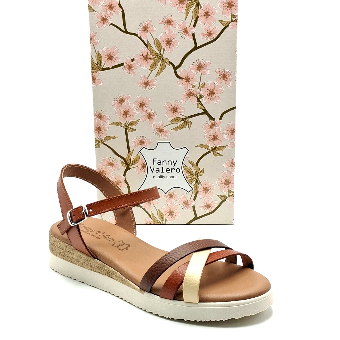 Sandalias mujer Fanny Valero 300 Nuez