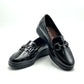 MOCASÍN MUJER PITILLOS 11502 NEGRO CHAROL
