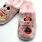 ZAPATILLA ZUECO MURO 2718 MICKEY MOUSE Y MINNIE ROSA