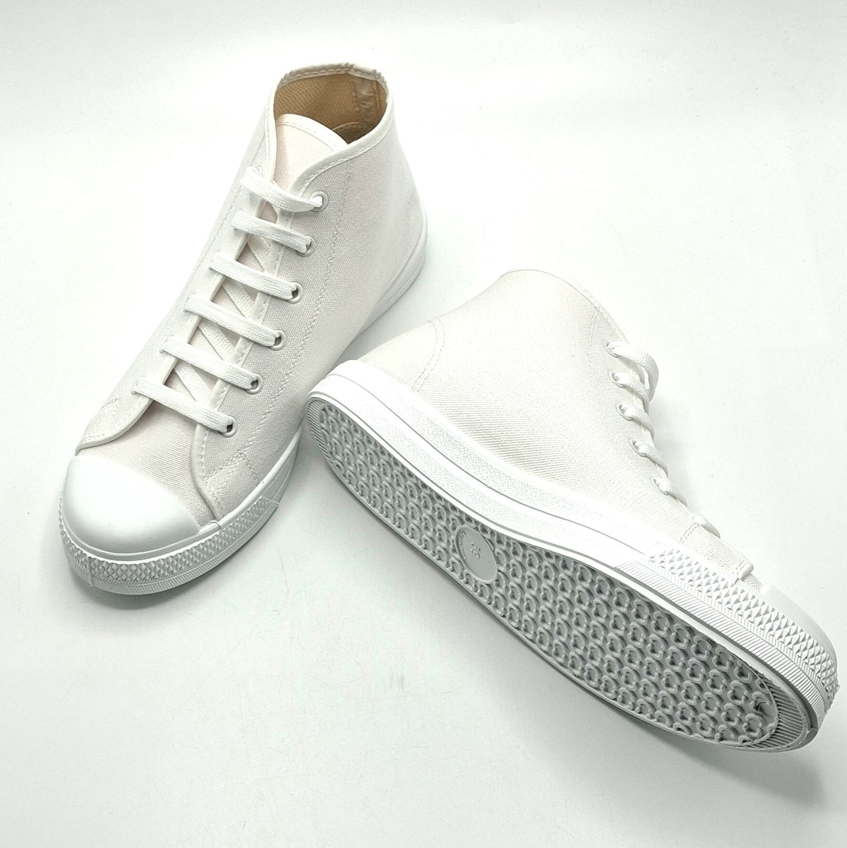 Bota Basket cordones lona CRUAN 388 Blanca Ceremonias