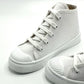 Bota Basket cordones lona CRUAN 388 Blanca Ceremonias